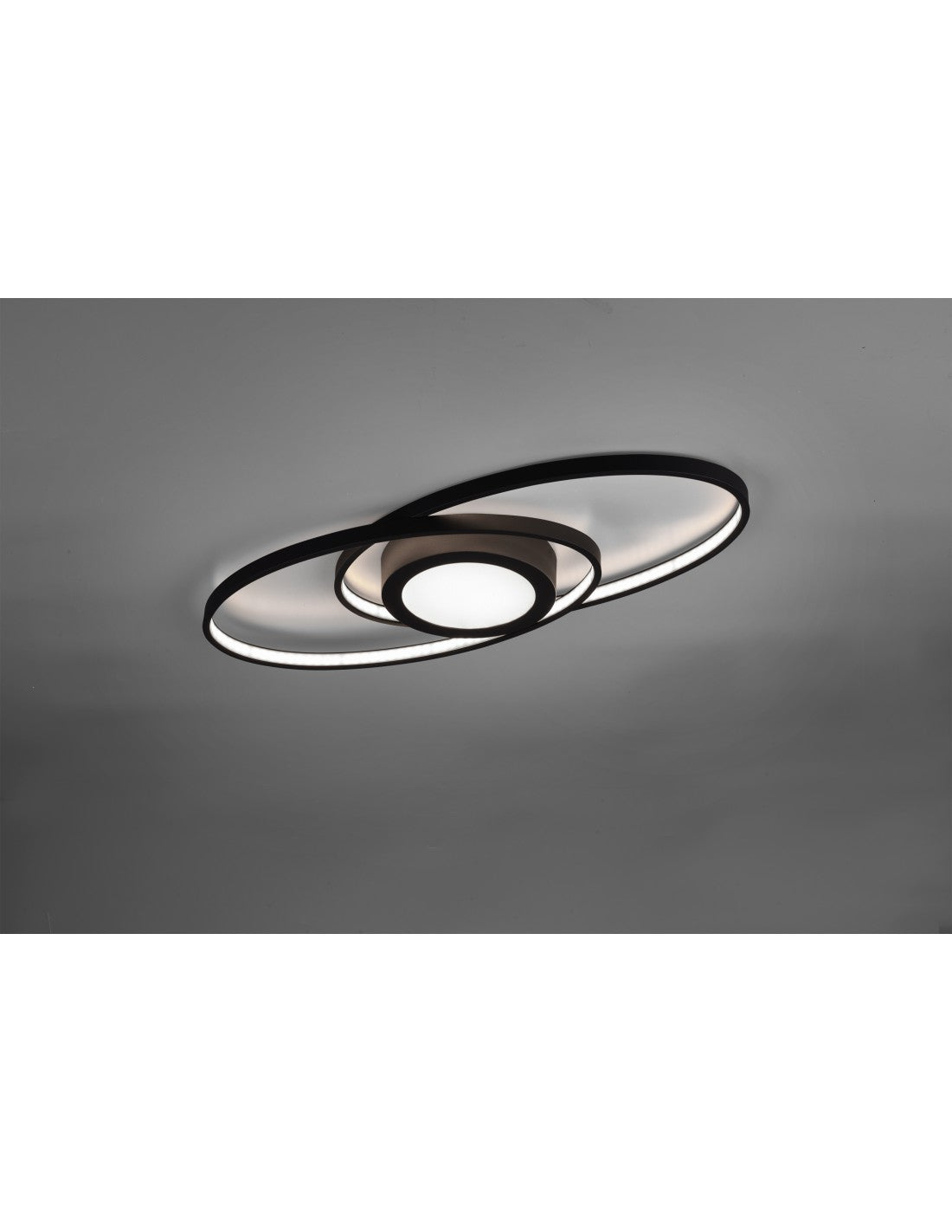 Plafón Galaxy Doble Espiral Antracita LED 27w Regulable Trio Lighting