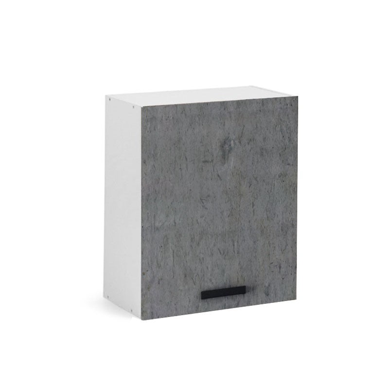 Mueble alto de cocina gris cemento con 1 puerta 60x32xH 72 cm