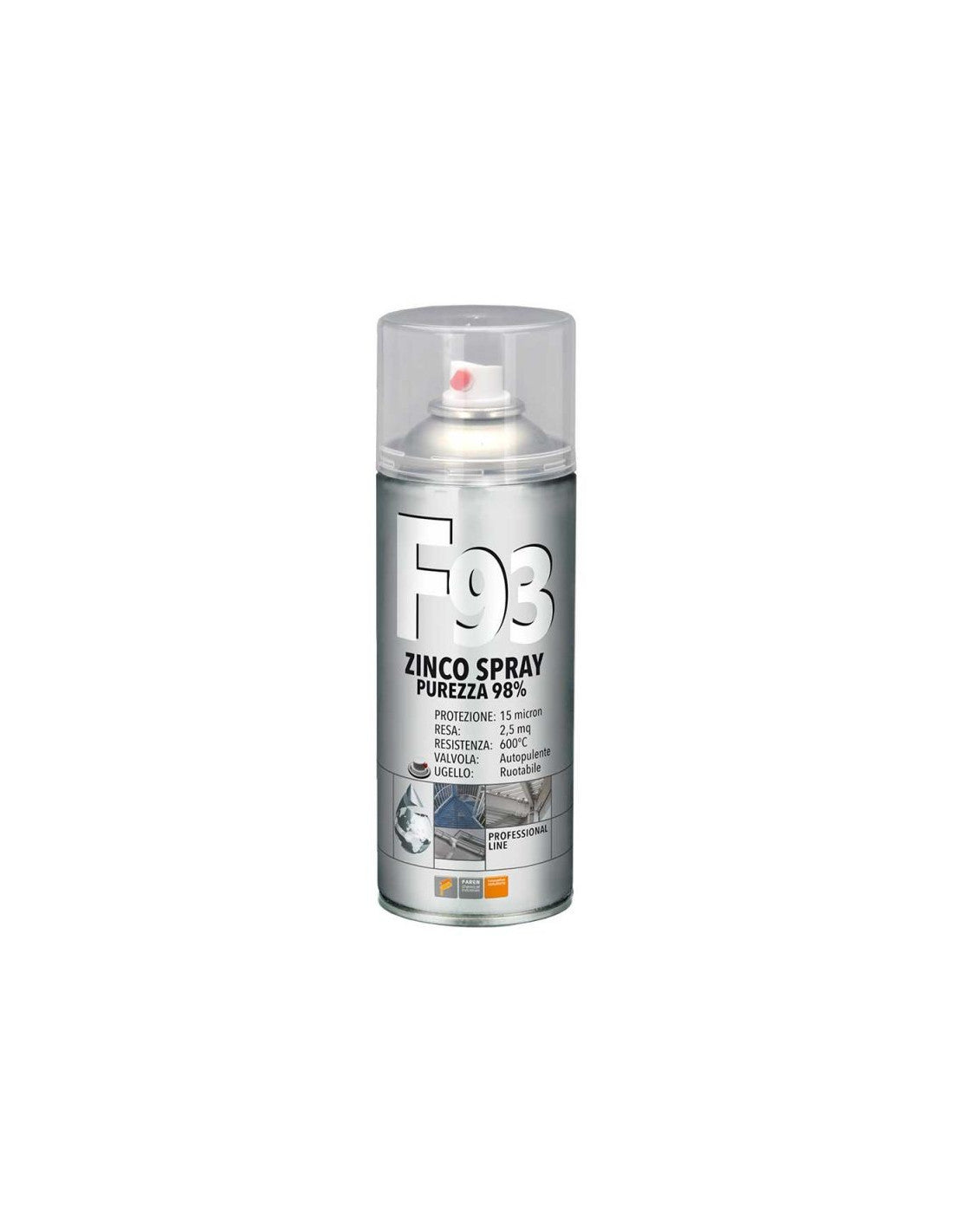 Spray Profesional F93 Zinc 400 ml de Faren, código 973003.