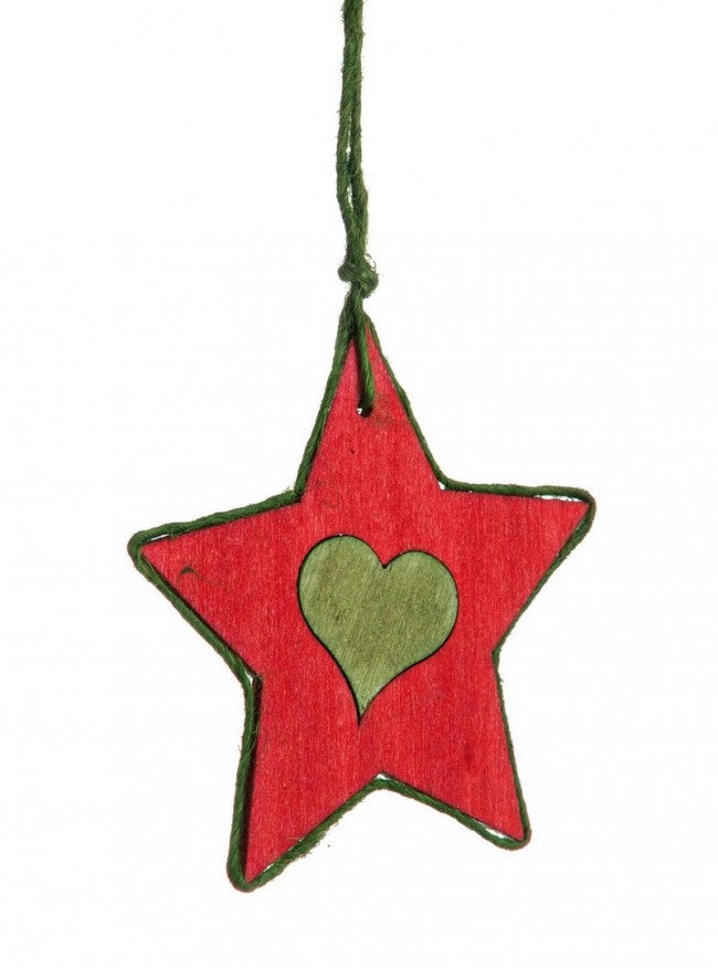 12x Colgante de corazón con estrella de Bormio