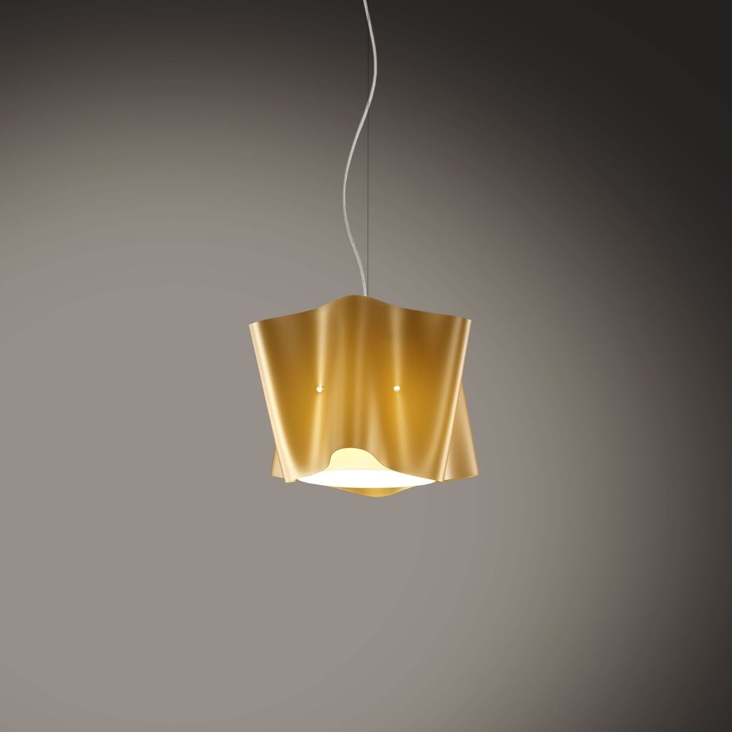 Nuevo Suspensión Gold en metal cromado cm. 25 x 25