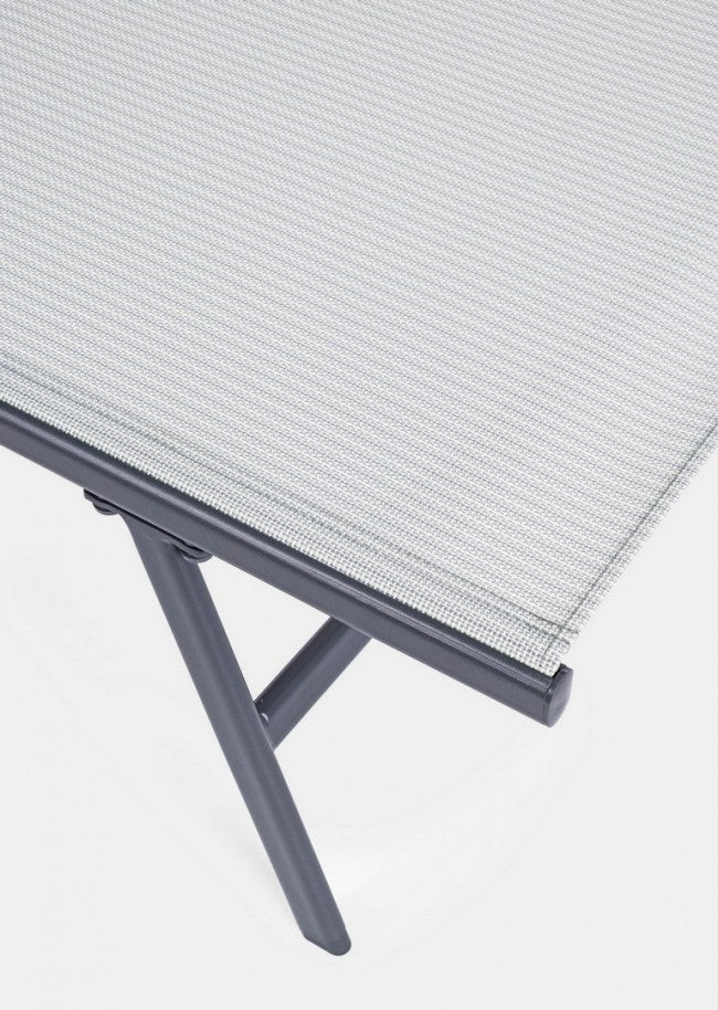 Tumbona Arent de acero y con reposabrazos antracita 69h cm