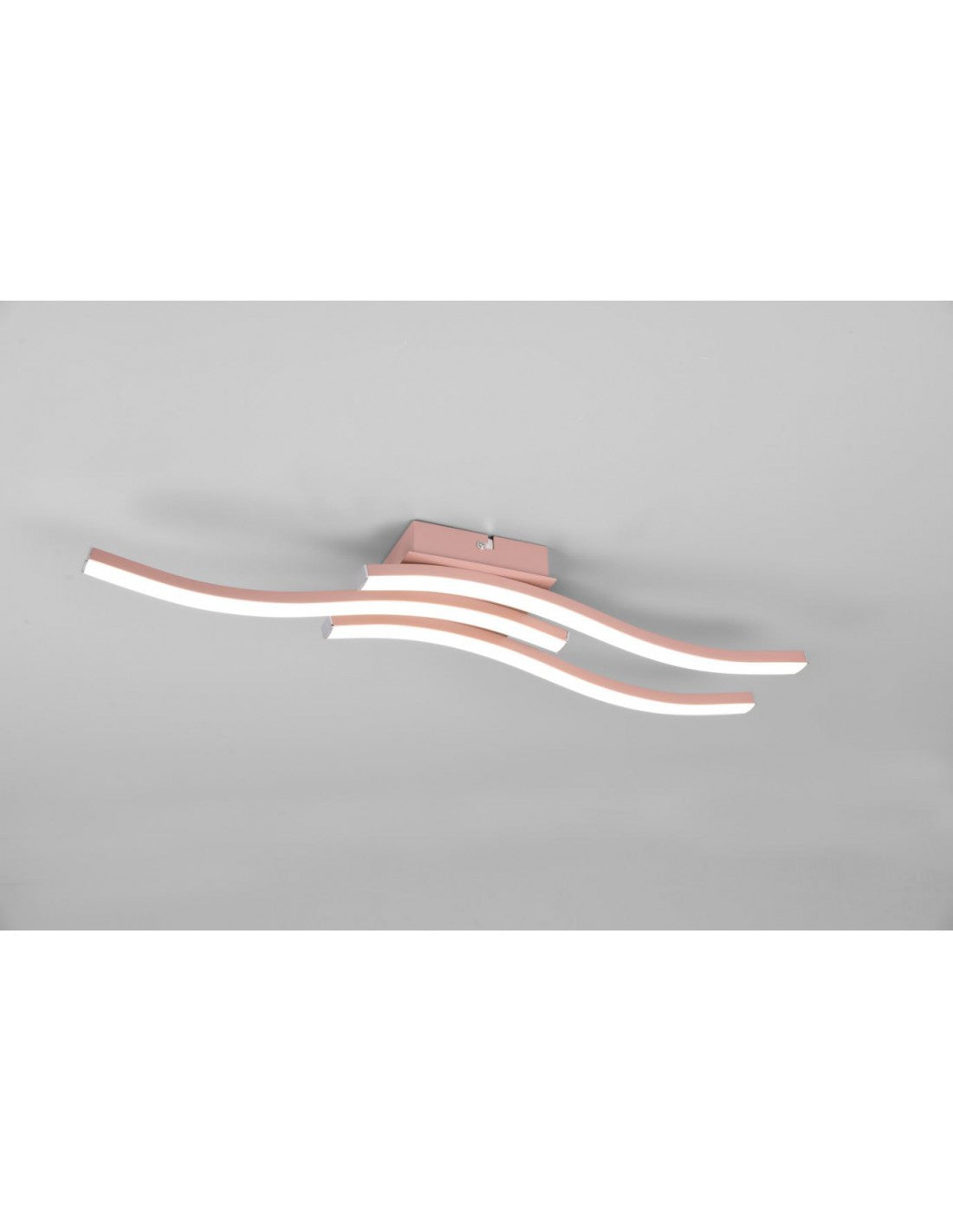 Lámpara de techo moderna, 3 varillas LED, iluminación en trío de oro rosa de ruta 4000k