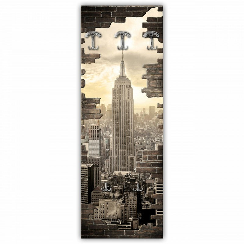 Palaces Perchero de pared negro 46x125 cm