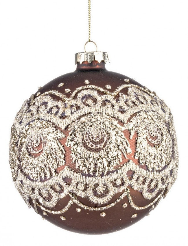 8x Sfera Vt Murano Marrón D100