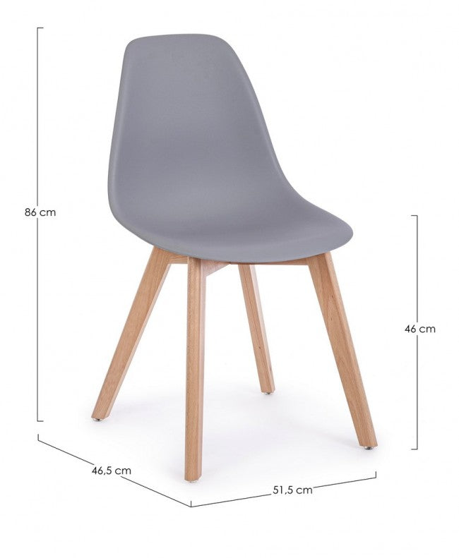 4x Sillas de sistema gris