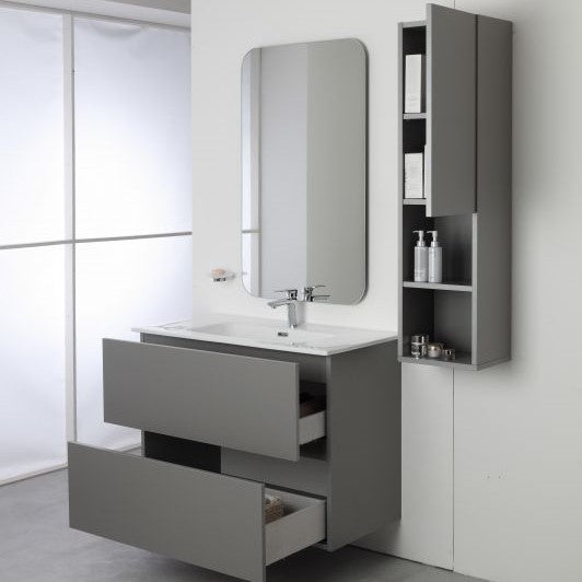 Composición de baño con dos cajones Gris Pastel 90x47x h60 cm