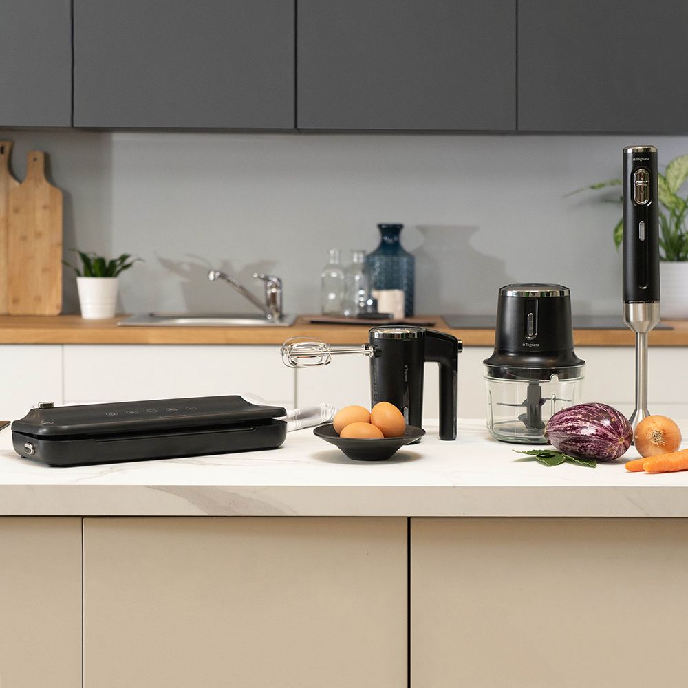 Batidora de Mano Inalámbrica Recargable Plástico-Acero Inoxidable Negro