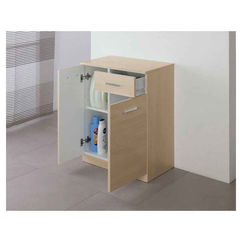 Mueble de baño con dos puertas y un cajón en Larice 60x34x h78,5 cm