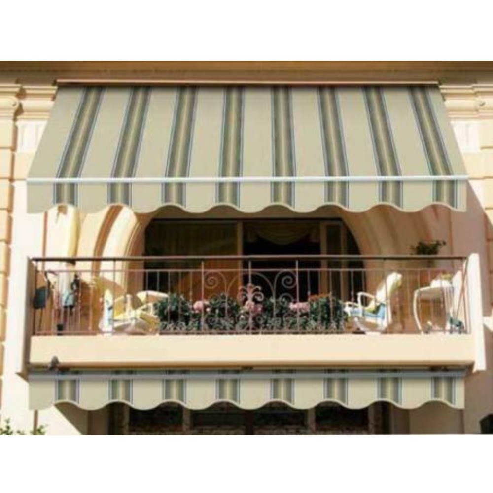 Toldo fijo Itaca 2,5 x 2 metros color beige y verde Verdelook