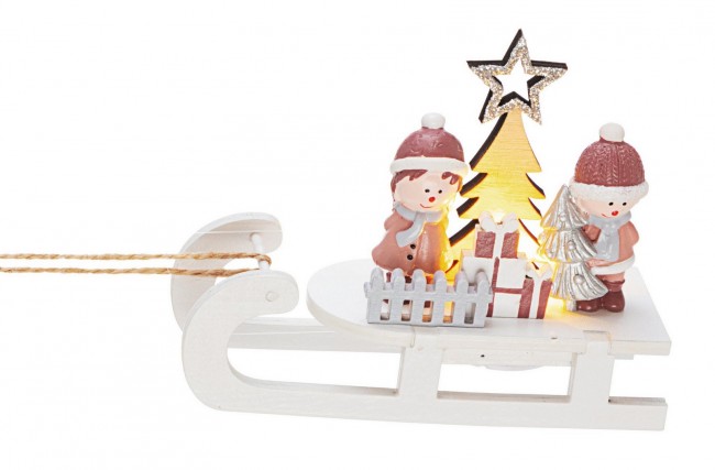 4x Colgante Trineo Infantil Brittany C