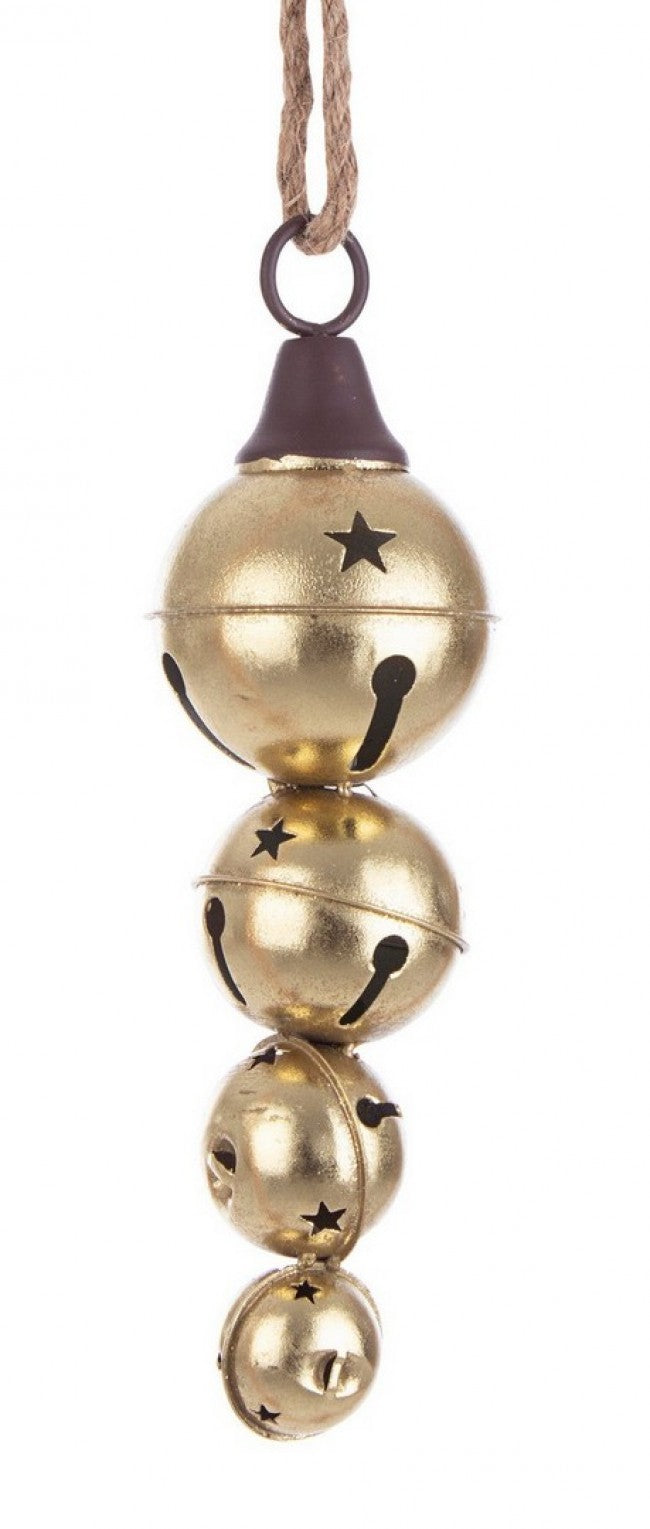 8x Colgante 4F Merry Star Bell Met Gold