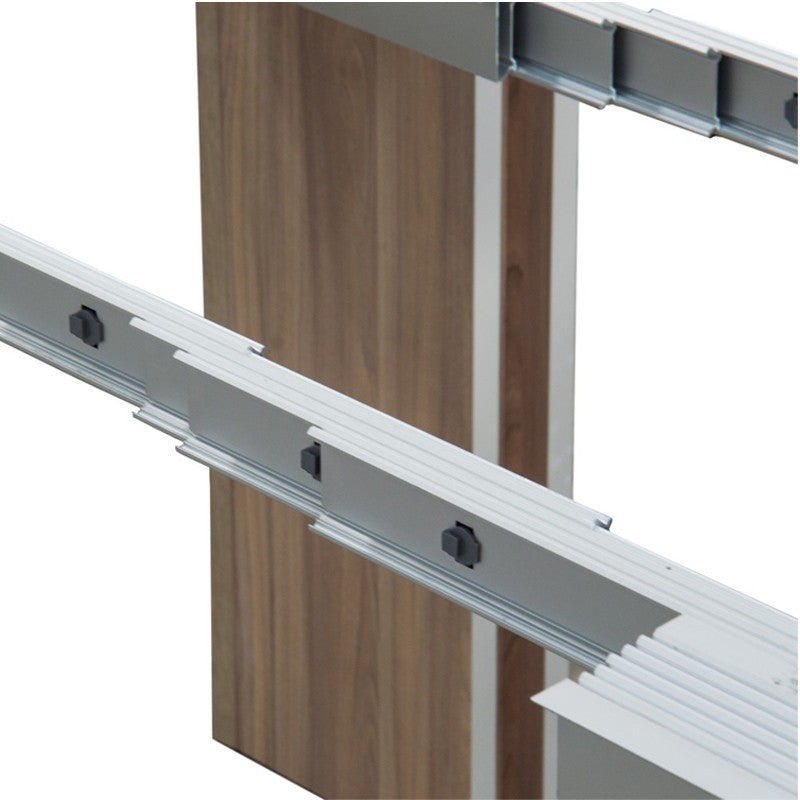 Mesa consola extensible con estructura plegable, acabado olmo, 90x50-300 cm