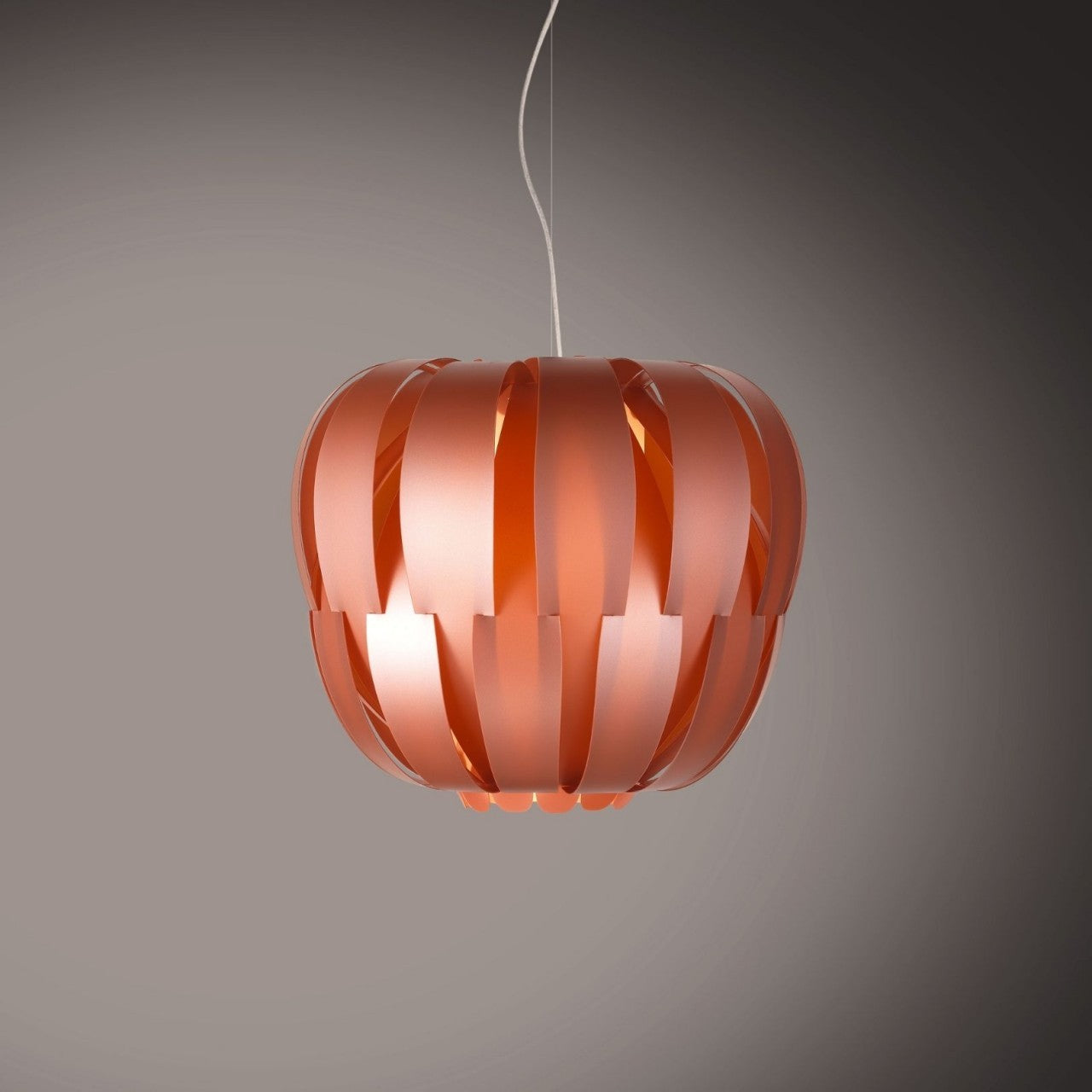 Suspensión 2 Luces Cobre en Metal Cromado Cm. 60x45h