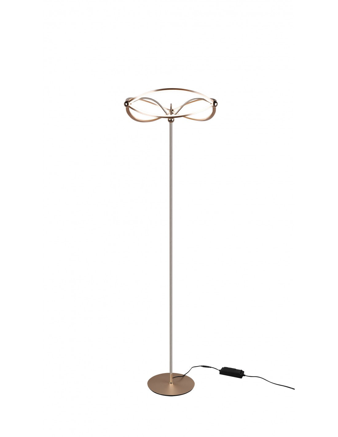 Lámpara de pie Charivari Difusor Arco Led Atenuador Latón Trio Iluminación