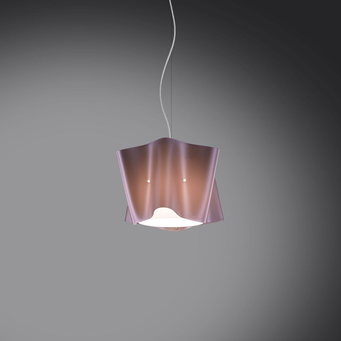 Suspensión de metal rosa en metal cromado cm. 25 x 25h