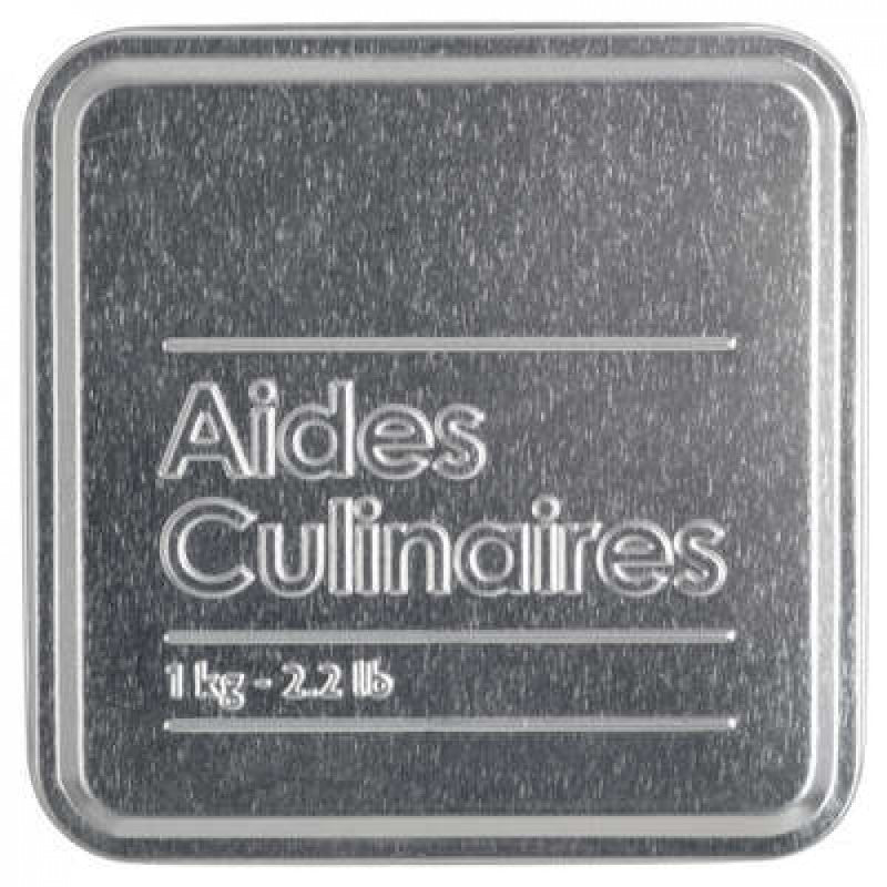 Recipiente de cocina de hierro negro para cubitos de caldo 1kg 8,8x8,8x h7 cm
