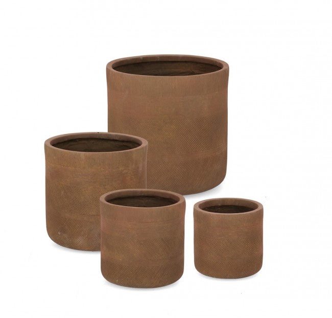 Set4 Porta Jarrón Rigo Cil Oxidado