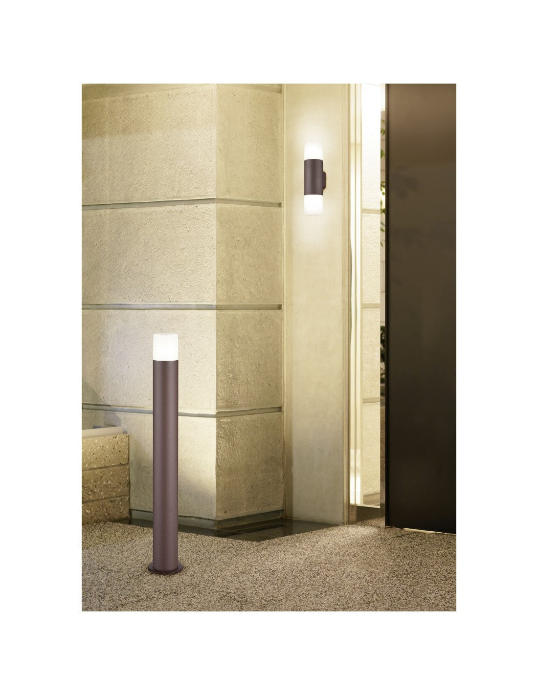 Poste de exterior Hoosic 1xE27 Óxido H80 cm IP44 Trio Lighting