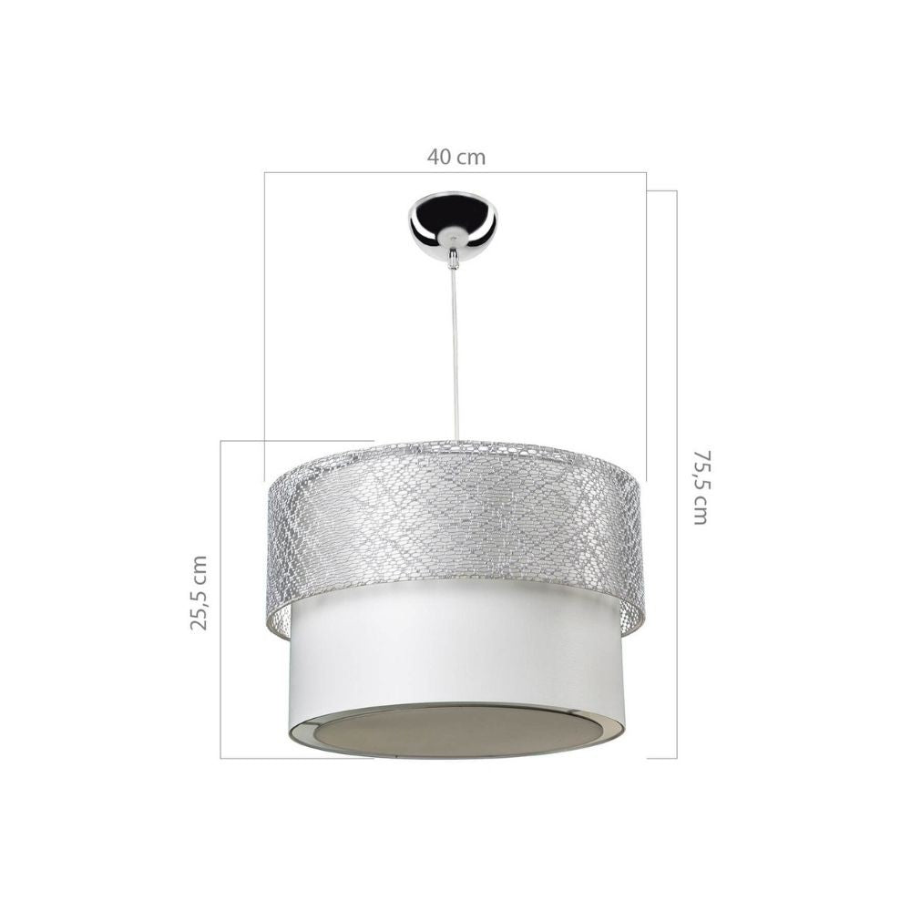 Lámpara colgante Polo MDL2355 en tela gris