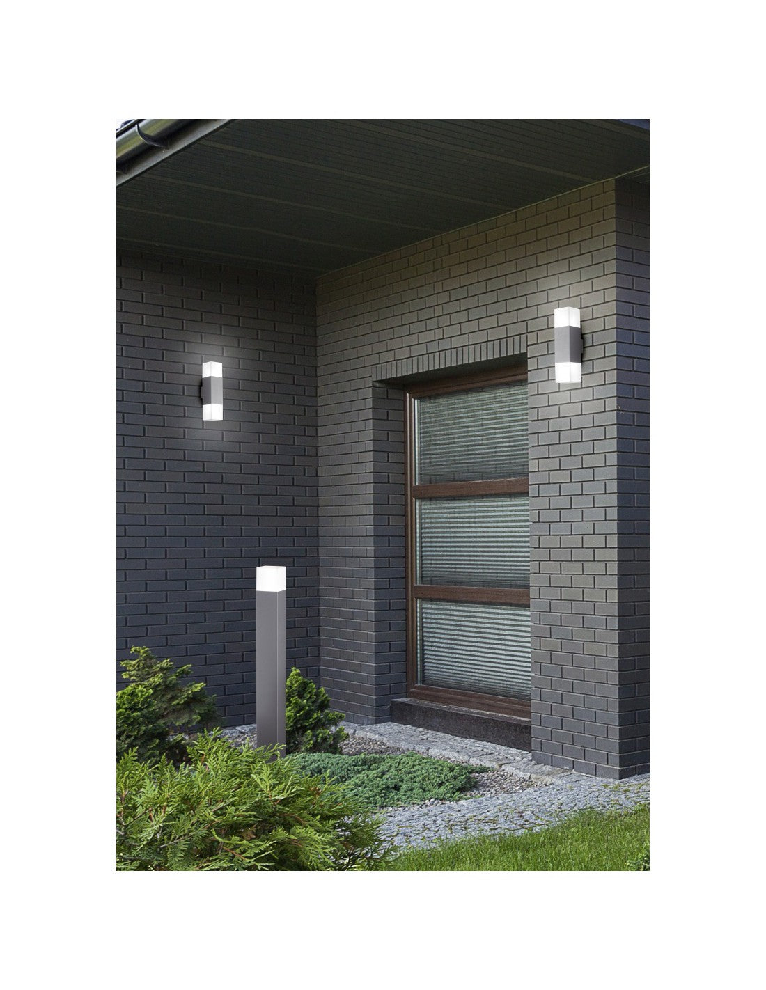 Poste LED E14 para exterior Hudson Titano h80 cm Trio Lighting