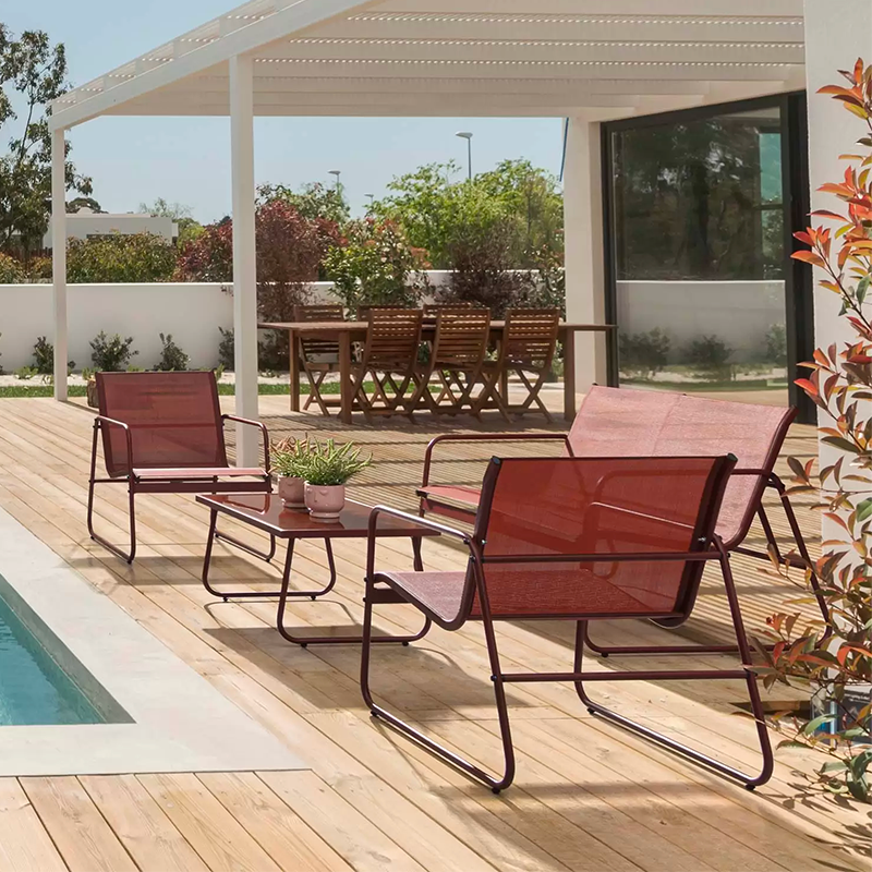 Set 4 piezas Markus Pepper lounge exterior