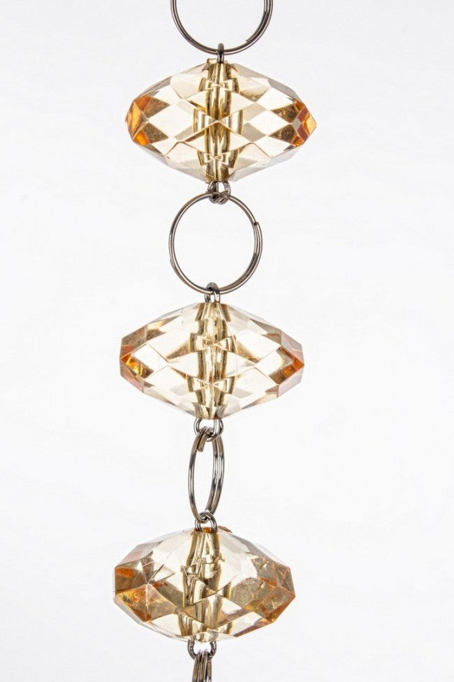 6x Cadena de Cristales C-Drop Ámbar 180cm