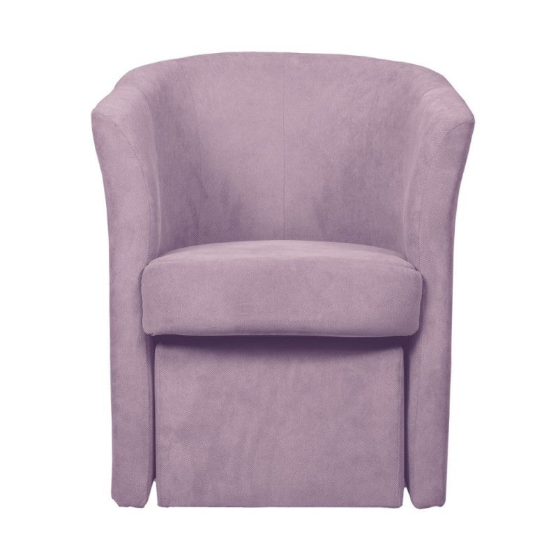 Sillón de tela con puf extraíble DJERBA Rosa antiguo 63,5x 62,5x h76 cm