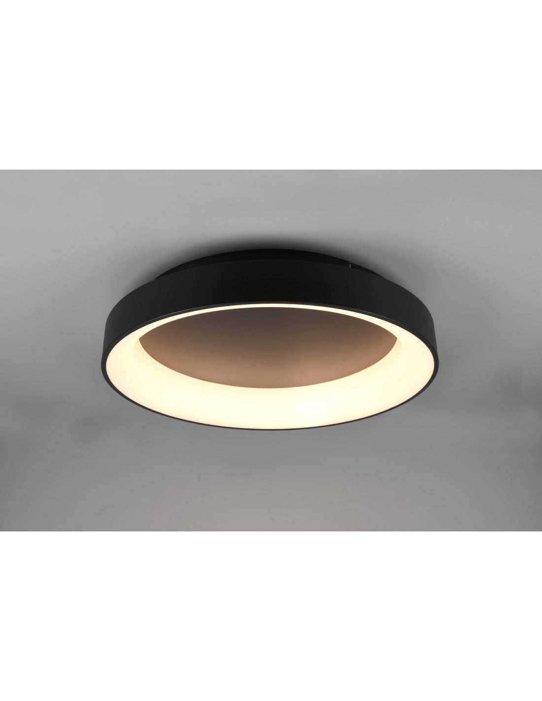 Plafón LED Girona 48w Regulable Negro Ø60 cm Trio Lighting