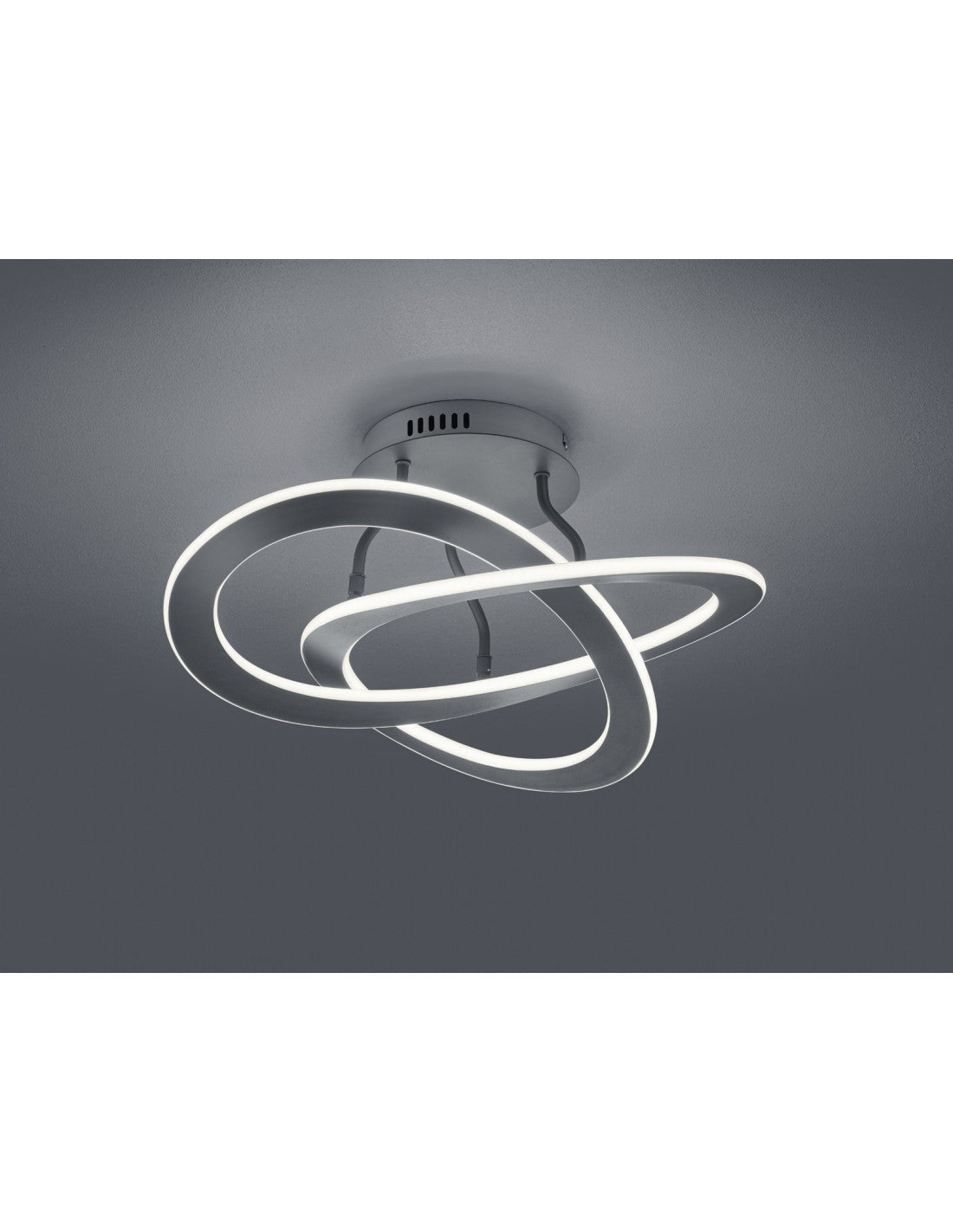 Lámpara de techo 2 círculos LED Oakland Antracita Trio Lighting