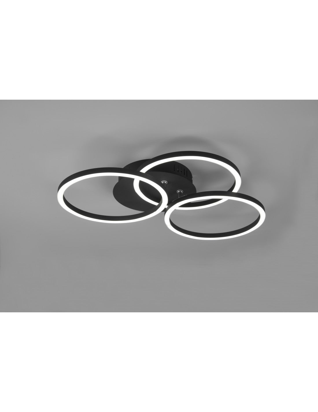 Lámpara de techo 3 círculos ajustables LED Dimmer Circle Black Trio Lighting