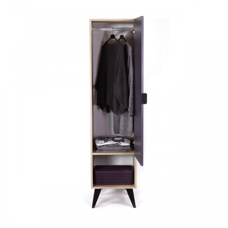 Armario de entrada de dormitorio delgado para guardar ropa 45 x 45 x 182 h cm