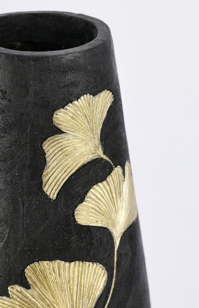 P.Biloba Jarrón Marrón Ginkgo Oro Alt. 95,5