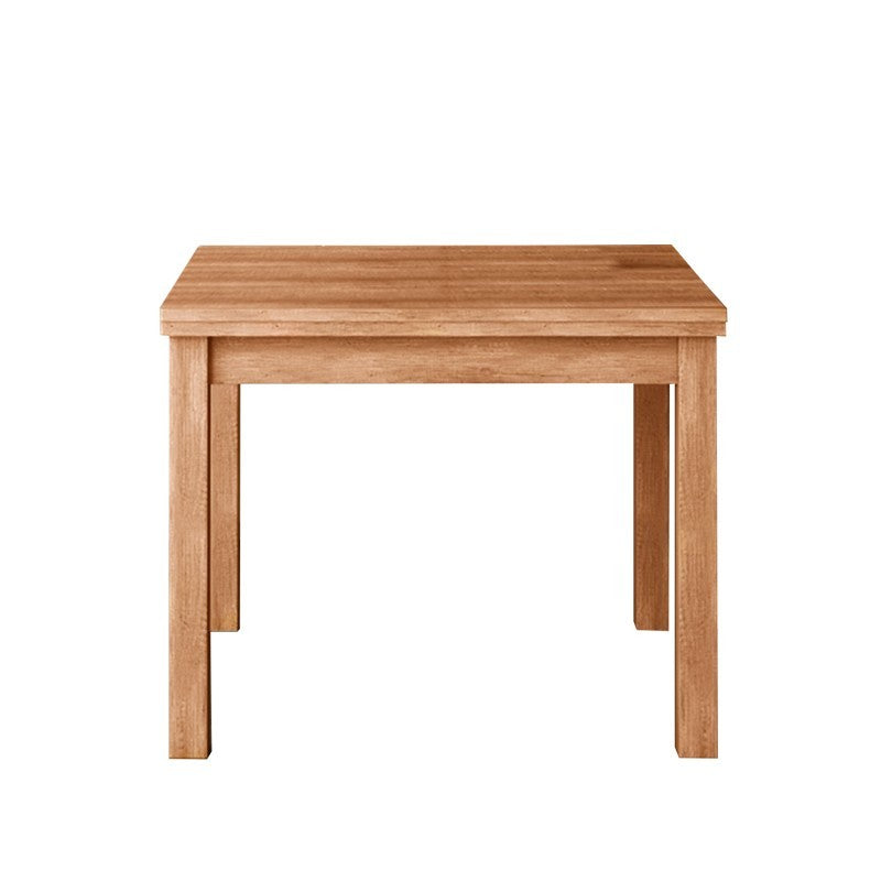 Mesa de comedor country de nogal con libro de apertura en madera revestida de melamina 90x90-180 cm