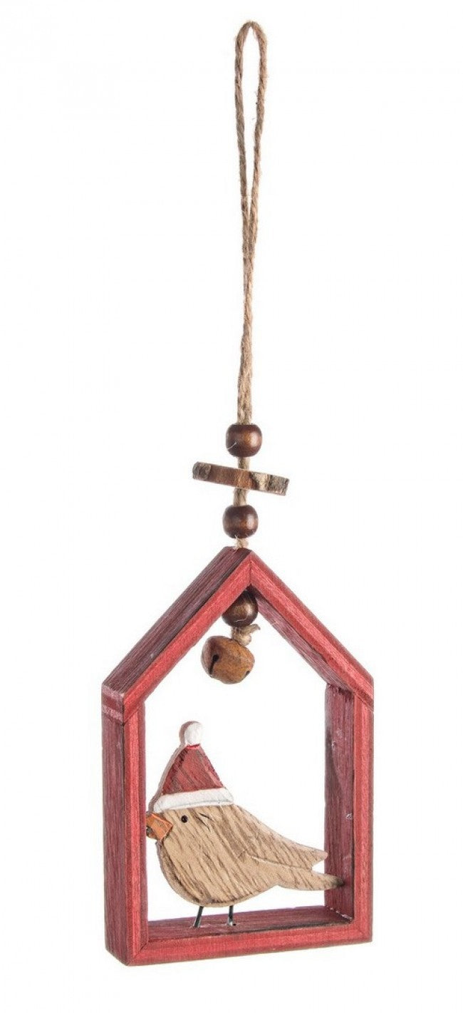 12x colgante de columpio con pájaro de Papá Noel