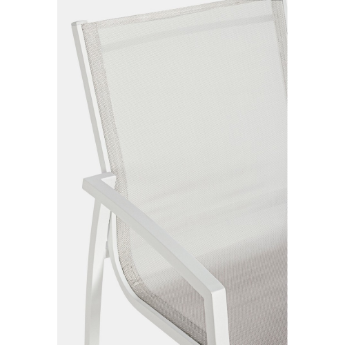 Silla Hilla Cloud Blanca Con Reposabrazos De Aluminio