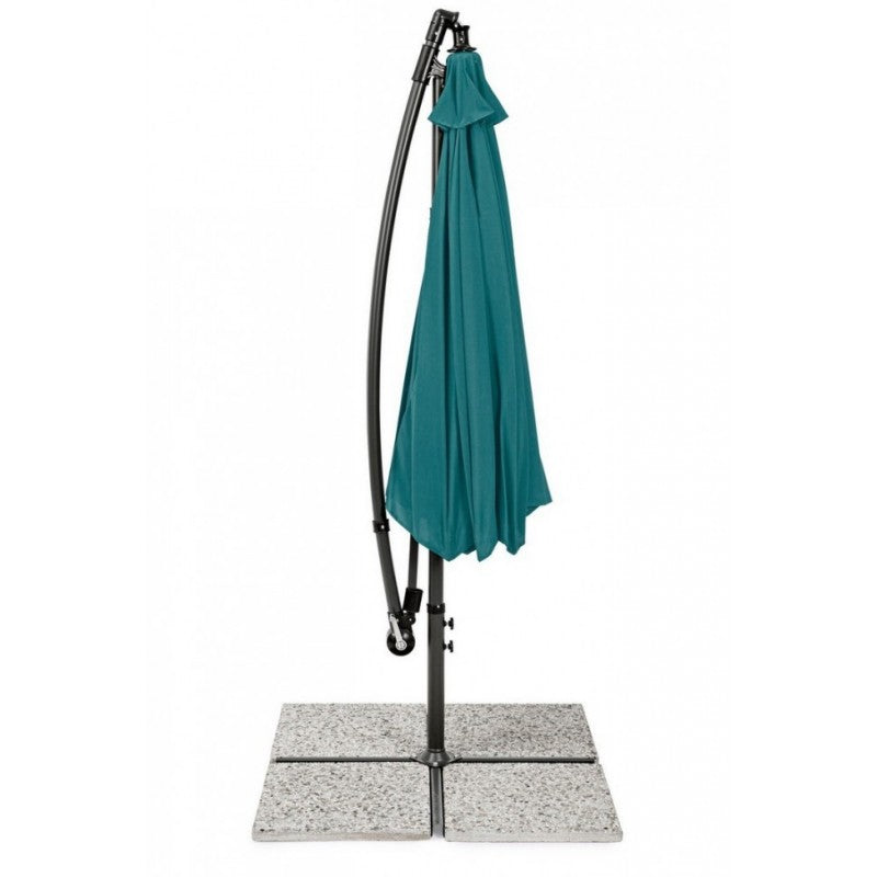 Sombrilla de jardín con brazo 360° Texas 300x h260 cm Antracita-Pavo real