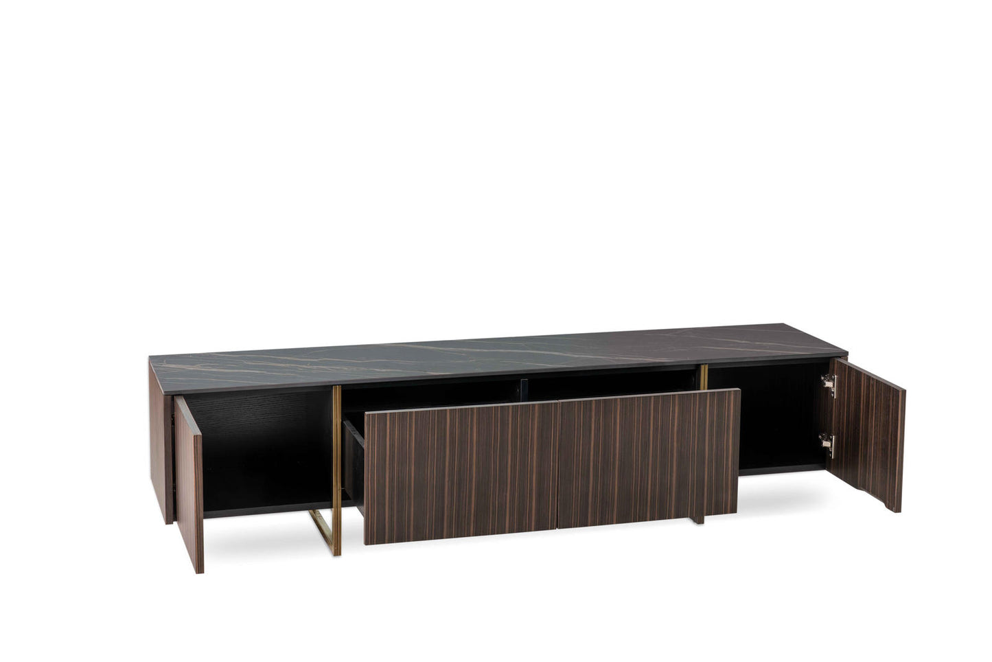 Mueble TV negro-ébano 400 cm x 1800 cm H. 450 cm