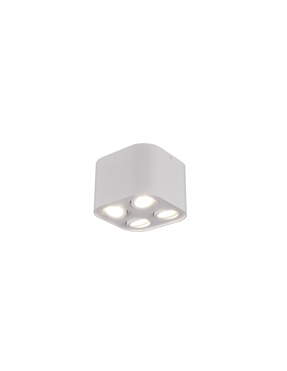 Lámpara de techo Cubo 4 focos GU10 regulables Cookie White Trio Lighting