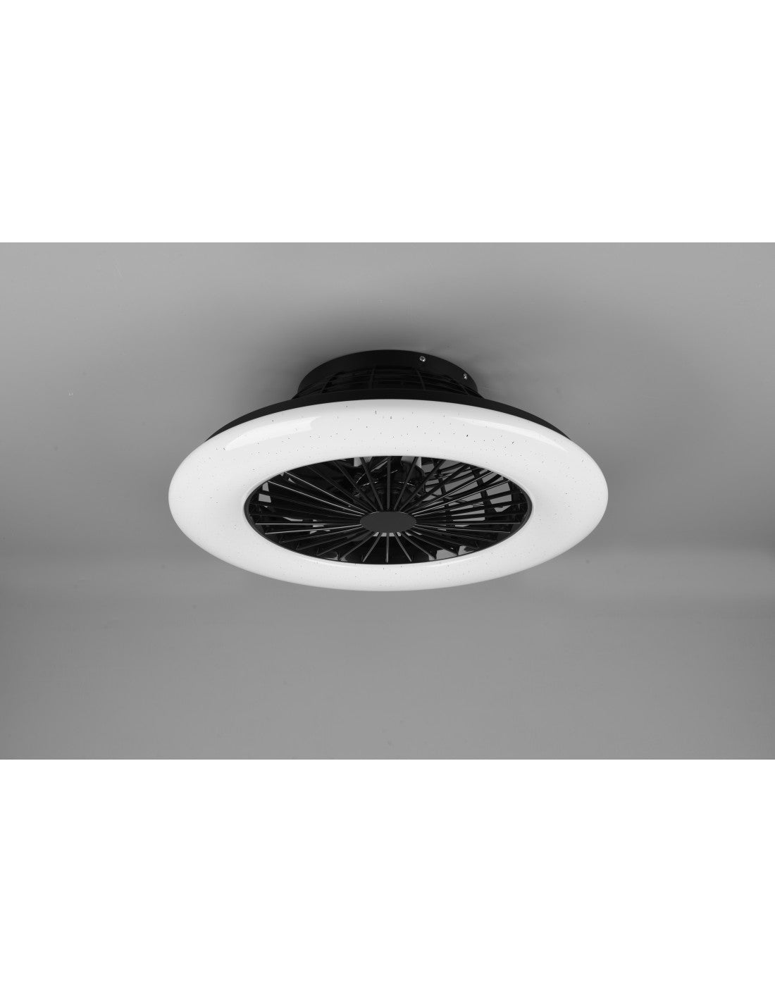 Ventilador de araña LED regulable Stralsund Black Trio Lighting