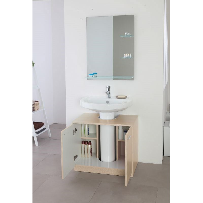 Mueble bajo lavabo de dos puertas Larice 70x45x h60 cm