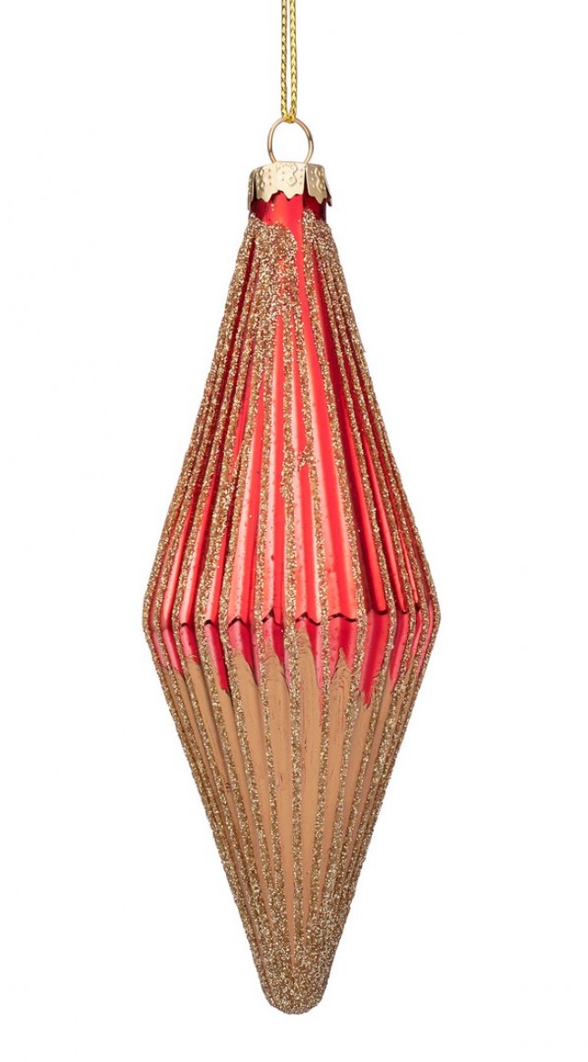 12x Colgante puntiagudo Vt Modish Rojo