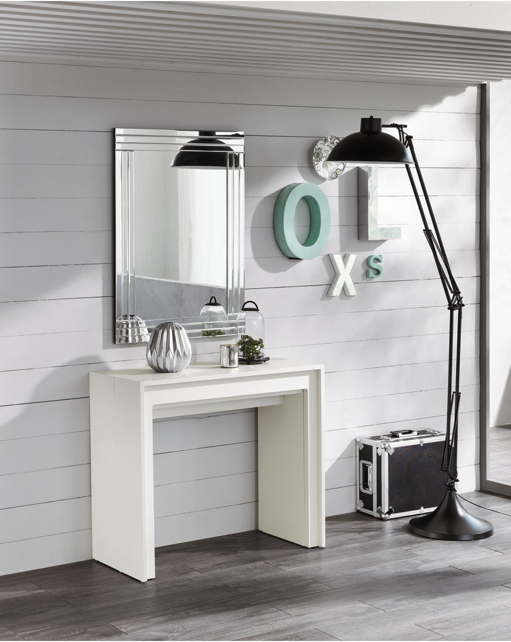 Consola extensible Pinocho STS en mdf blanco