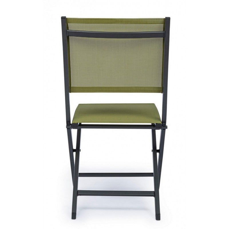 Silla Exterior Elin Aluminio Verde Antracita 47X57X H88 Cm