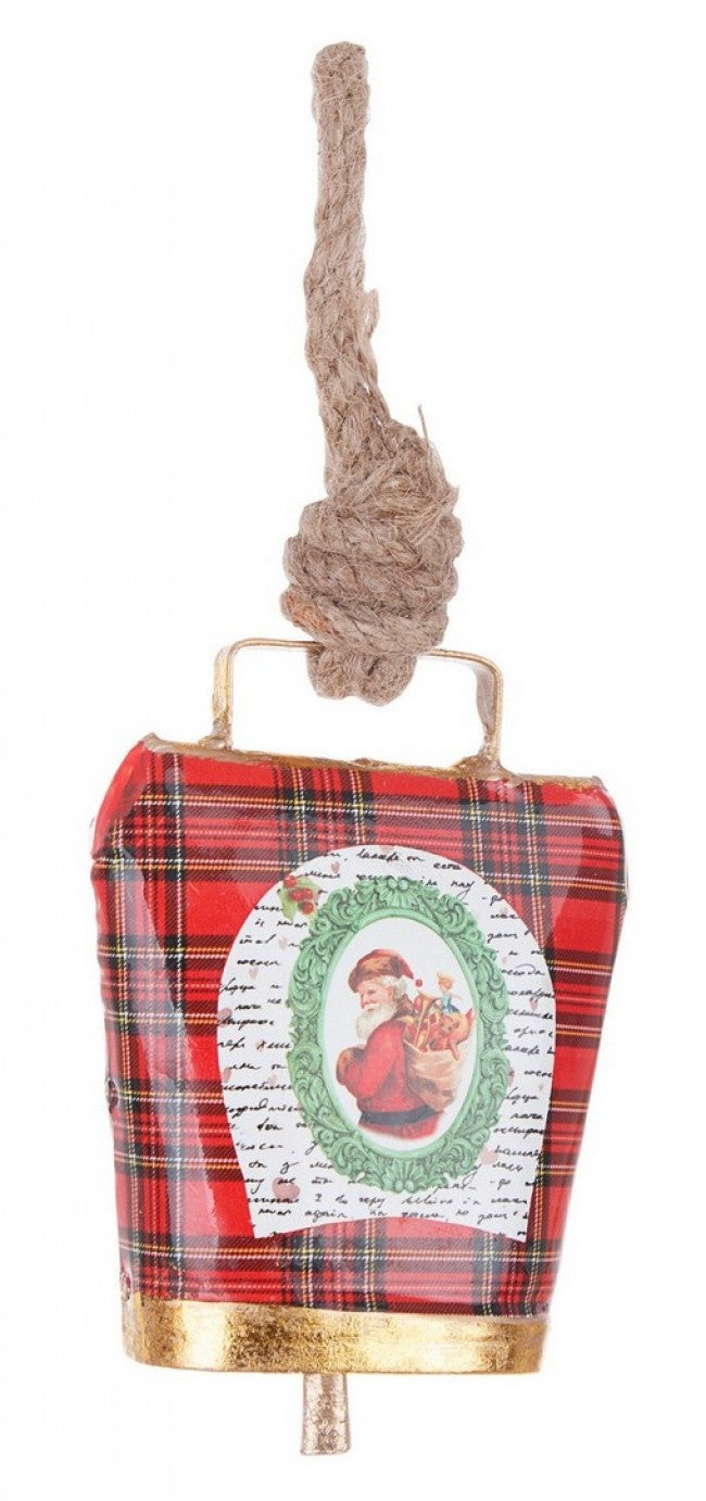 12x Colgante Wendi Tartan Santa Bell