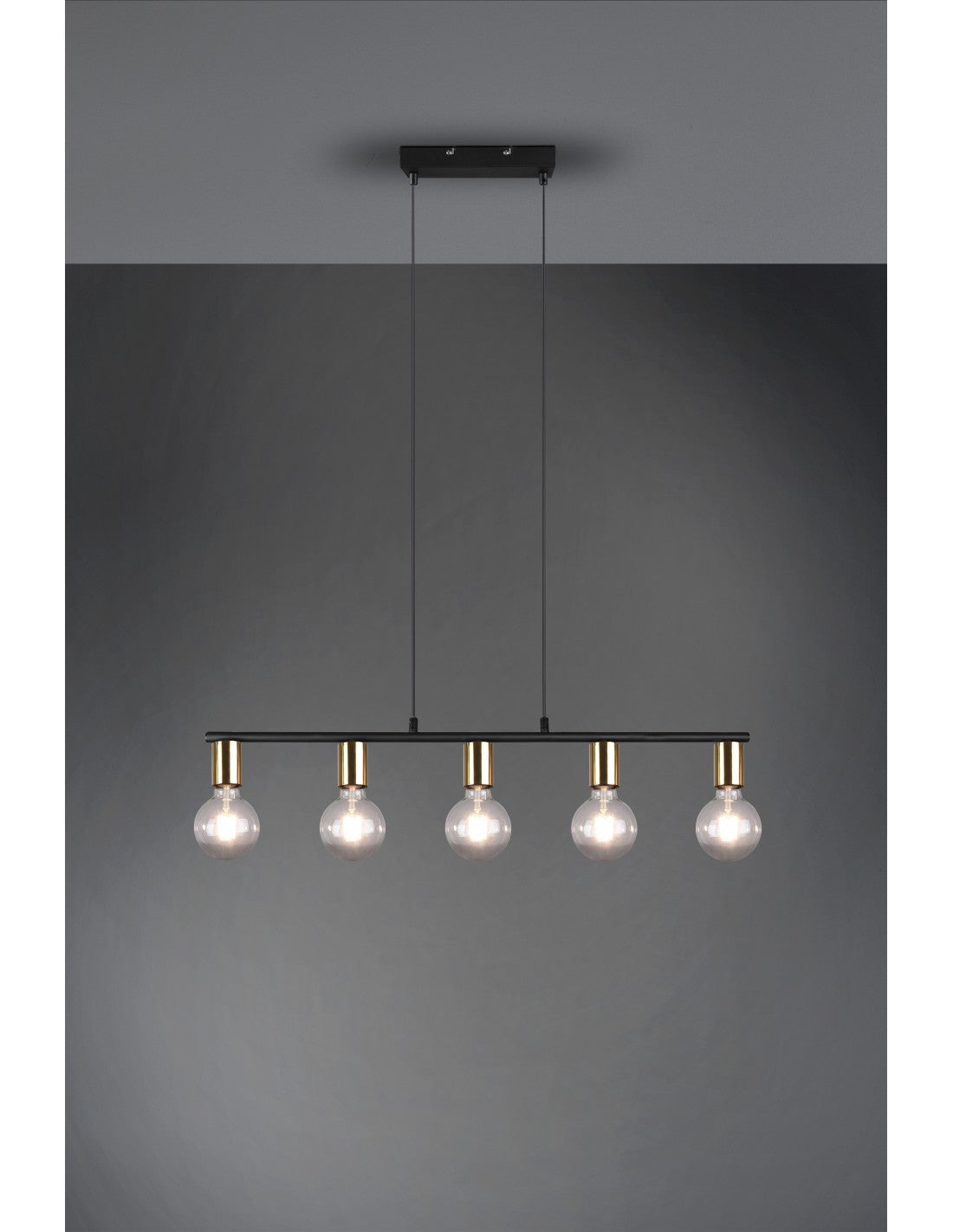 Lámpara colgante 5xE27 Vannes Latón L82 cm Trio Lighting