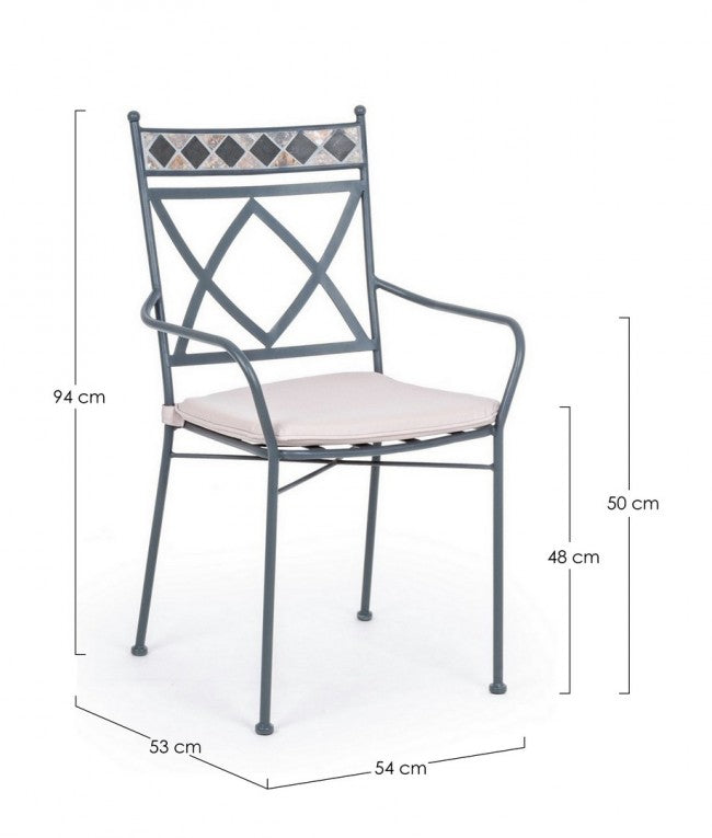 Silla de metal para exterior Berkley