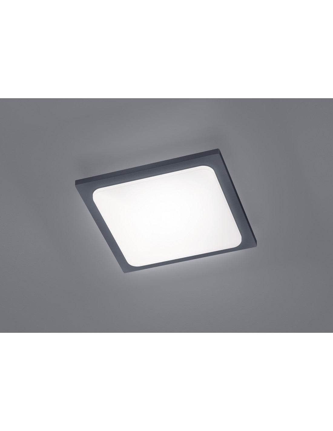Plafón de exterior cuadrado Beam LED IP54 Antracita 25x25 cm Trio Lighting