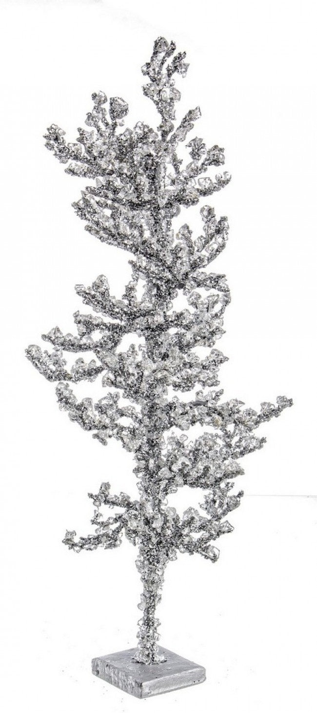 2x Decoración de plata ártica