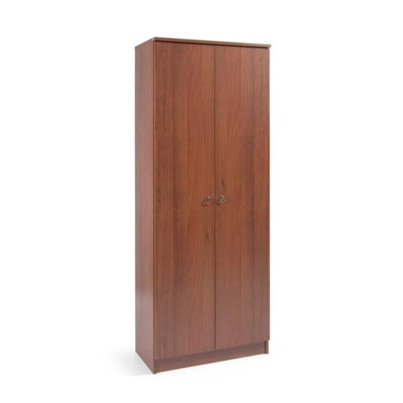 Zapatero multiusos de madera ennoblecida Nogal Antiguo 2 puertas h182x71x38